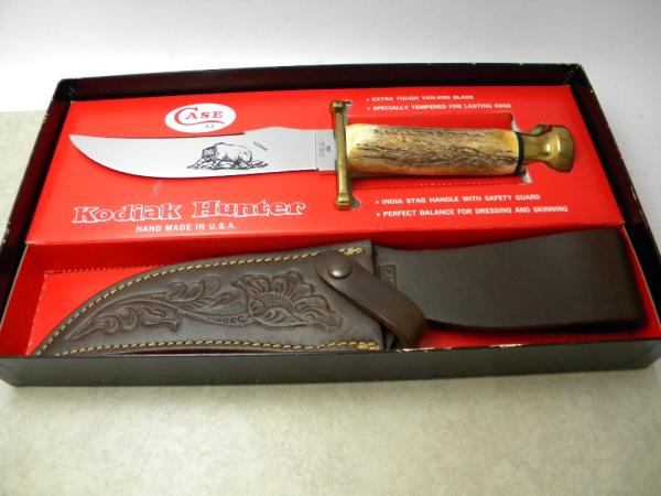 Case XX USA Stag Kodiak Hunter Fixed Blade Sheath Knife in Box c.1979-1981 Case XX USA Stag Kodiak Hunter Fixed Blade Sheath Knife in Box c.1979-1981