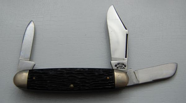 Pal Cutlery Company Unofficial Scout With Black Jigged Synthetic Covers 3 5/8 Pal Cutlery Company Unofficial Scout With Black Jigged Synthetic Covers 3 5/8