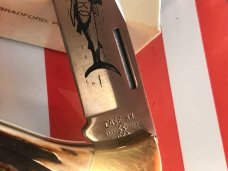1980 Case xx Mako Shark Folding Hunter w/ Great Stag Handles (5158 LSSP) +Orig Sheath & Box -NOS