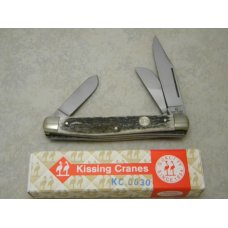 Kissing Crane Robt Klaas Solingen Germany Stag No. 30 Large Stockman Knife