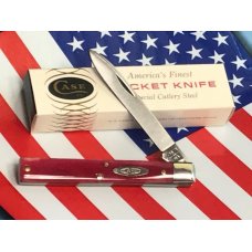 1980 Case xx USA Doctors Knife (SR6185 SSP) w/ Red Bone Handles -Great Snap -NO Wobble -NOS & NM