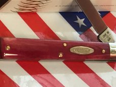 1980 Case xx USA Doctors Knife (SR6185 SSP) w/ Red Bone Handles -Great Snap -NO Wobble -NOS & NM