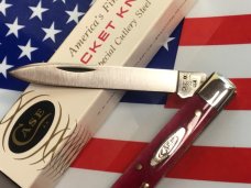 1980 Case xx USA Doctors Knife (SR6185 SSP) w/ Red Bone Handles -Great Snap -NO Wobble -NOS & NM