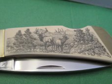 Gerber Ivory Micarta Elk  Scene Model FS1