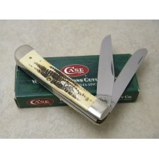 Case XX USA 2004 Bone Stag 65254 SS Trapper Knife in Box