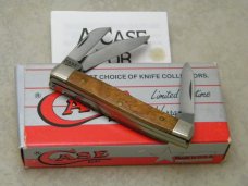 Case XX Bradford PA USA 1991 Curly Maple 7333 SS Tiny Stockman Knife NIB