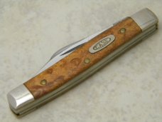 Case XX Bradford PA USA 1991 Curly Maple 7333 SS Tiny Stockman Knife NIB