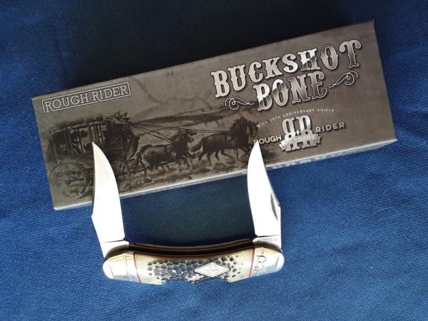 Rough Ryder Buckshot Bone Double Lockback RR 1546