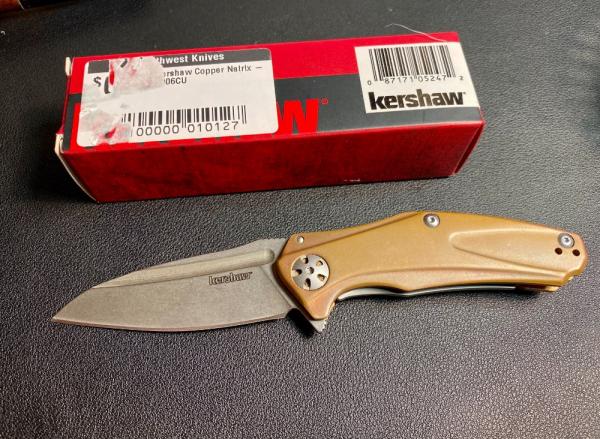 Kershaw Mini Natrix Copper 7006CU, 2.75” D2 blade