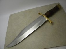 Randall Model 12-11" Smithsonian Bowie 1960's Fixed Blade Knife w/ Johnson Rough Back Sheath 