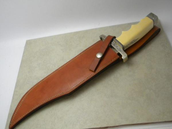 Harold Corby Ivory Yenzen Bowie Fixed Blade Sheath Knife c.1976