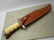 Harold Corby Ivory Yenzen Bowie Fixed Blade Sheath Knife c.1976