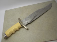 Harold Corby Ivory Yenzen Bowie Fixed Blade Sheath Knife c.1976