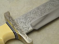 Harold Corby Ivory Yenzen Bowie Fixed Blade Sheath Knife c.1976