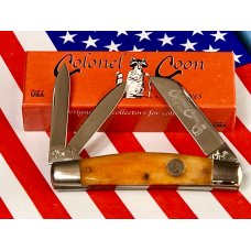 Colonel Coon (by Queen) Large Congress Whittler w/ Autum Bone Handles & -One of 200