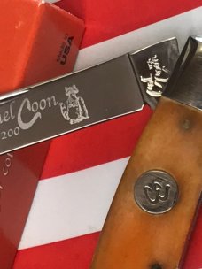 Colonel Coon (by Queen) Large Congress Whittler w/ Autum Bone Handles & -One of 200