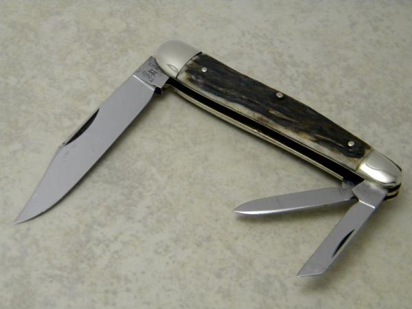 Hen & Rooster Voss Cut. Co. Solingen Germany Stag Whittler Knife Hen & Rooster Voss Cut. Co. Solingen Germany Stag Whittler Knife