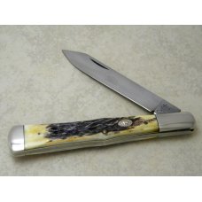 Cripple Creek Old Fort TN USA by Bob Cargill Stag Large Coke Bottle Knife