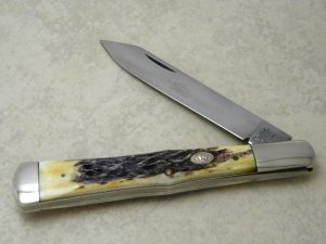 Cripple Creek Old Fort TN USA by Bob Cargill Stag Large Coke Bottle Knife