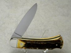 Boker Solingen Germany Stainless Tree Brand Classic 4100 Stag Lockback Knife