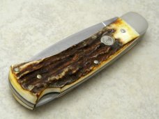 Boker Solingen Germany Stainless Tree Brand Classic 4100 Stag Lockback Knife