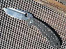 Spyderco Schempp C151GTIP Titanium Knife.  G-10 and Titanium Folding Tactical Knife
