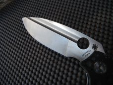 Spyderco Schempp C151GTIP Titanium Knife.  G-10 and Titanium Folding Tactical Knife