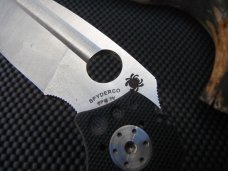 Spyderco Schempp C151GTIP Titanium Knife.  G-10 and Titanium Folding Tactical Knife