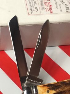 Schatt & Morgan Coles Whittler Knife w/ Super Genuine Torched Stag Horn Handles -1 of 30 -NOS & NM