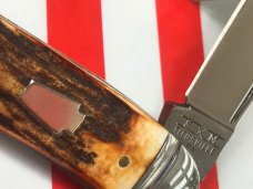 Schatt & Morgan Coles Whittler Knife w/ Super Genuine Torched Stag Horn Handles -1 of 30 -NOS & NM