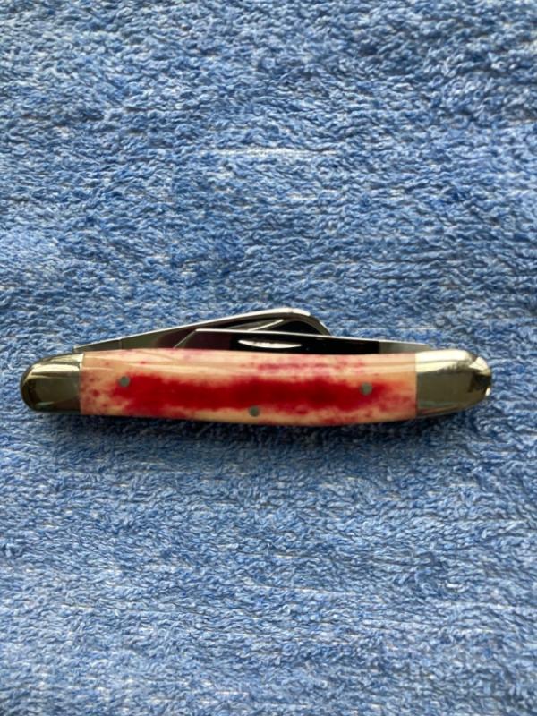 Case XX  10 Dot USA SR63471/2 Red Bone Folding Pocketknife