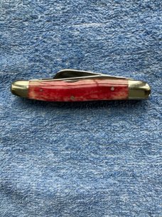 Case XX  10 Dot USA SR63471/2 Red Bone Folding Pocketknife