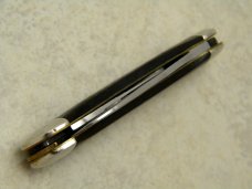 Bob White made by Queen Cutlery USA for Bruce Voyles Wood Canoe Knife - Santa Fe V.F.D. 1982