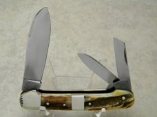 Fight'n Rooster Frank Buster Germany Stag Barehead Cigar Band Canoe Whittler Knife c.2001 - 1 of 100