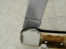 Fight'n Rooster Frank Buster Germany Stag Barehead Cigar Band Canoe Whittler Knife c.2001 - 1 of 100