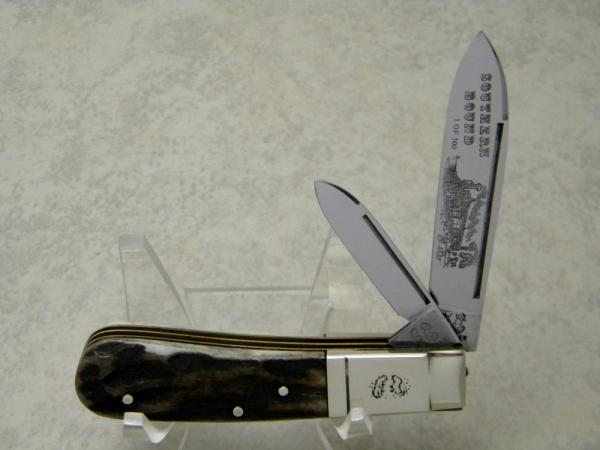 Fight'n Rooster Frank Buster Cutlery Co. Germany Stag "Souther Bound 1 of 300" Barlow Knife 