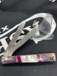 1 of 1 wild horse custom, MOP, Sugalite, Purple Burl Oak dr's knife