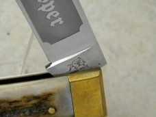Bulldog Brand Germany 1st Generation Stag Calf Roper Large Leverlock Lockback Knife - 1 of 100