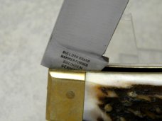 Bulldog Brand Germany 1st Generation Stag Calf Roper Large Leverlock Lockback Knife - 1 of 100