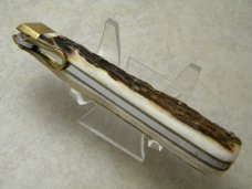Bulldog Brand Germany 1st Generation Stag Calf Roper Large Leverlock Lockback Knife - 1 of 100