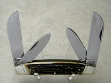 Bulldog Brand Germany 1st Generation Torched Stag Tobacco Large Congress Knife c.1985 - 1 of 336