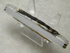 Bulldog Brand Germany 1st Generation Torched Stag Tobacco Large Congress Knife c.1985 - 1 of 336