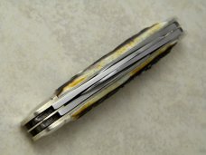 Bulldog Brand Germany 1st Generation Torched Stag Tobacco Large Congress Knife c.1985 - 1 of 336