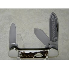 Bulldog Brand Germany 1st Generation Stag Tobacco 3 Blade Canoe Knife c.1986 - 1 of 294