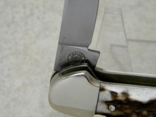 Bulldog Brand Germany 1st Generation Stag Tobacco 3 Blade Canoe Knife c.1986 - 1 of 294