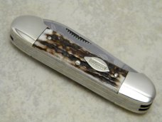 Bulldog Brand Germany 1st Generation Stag Tobacco 3 Blade Canoe Knife c.1986 - 1 of 294