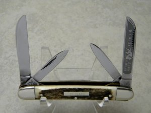 Bulldog Brand Hammer Forged Solingen Germany Stag "25 Years" Congress Knife c.2004