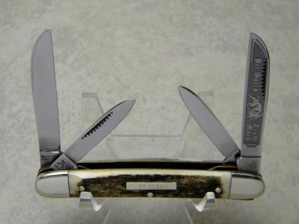 Bulldog Brand Hammer Forged Solingen Germany Stag "25 Years" Congress Knife c.2004