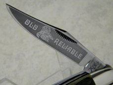 Bulldog Brand Germany 1st Generation Green Bone Old Reliable Dogleg Trapper Knife - 1 of 300