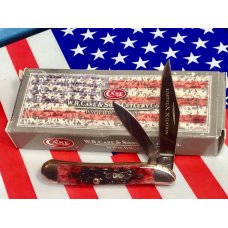 Case xx MDL 6220 SS Peanut Knife with Nice Red Bone Handles -1 of 3000